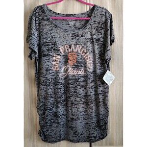SF San Francisco Giants Women's Shirt XXL Gray Soft as a Grape Lightweight NWT